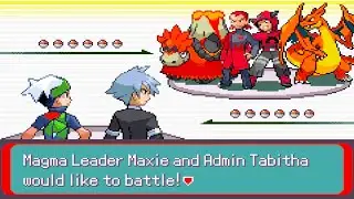 Pokemon Emerald Horizons - vs Magma Leader Maxie & Admin Tabitha @ Mossdeep Space Center (w/ Steven)