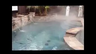 Mist Cooled Swimming Pool and Hot Tub
