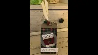 K Cup Treat Holder using the PRESS ON Stamp Set and the PLAID TIDINGS  DSP