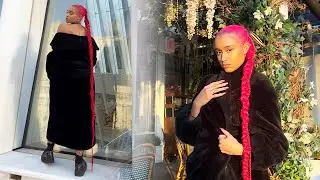 FLOOR LENGTH JUMBO BRAID HAIR TUTORIAL