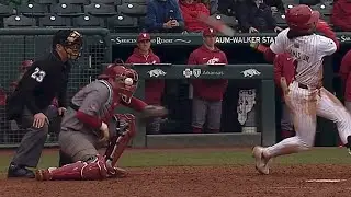 Baseball Stuck INSIDE Catcher's Mask