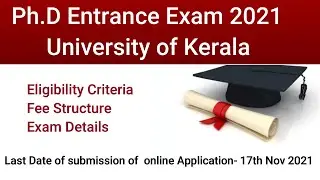 Ph.D Entrance Exam 2021-University of Kerala-Dr Sophia Rajan