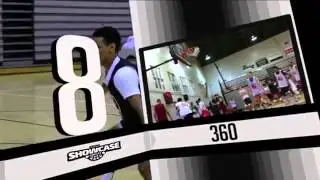 Joseph Thomas throws down the huge 360 dunk on defender at 2014 NPH showcase