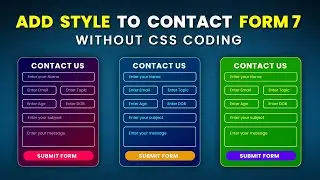 How to add style to contact form 7 without CSS in WordPress | Contact form 7 form styler