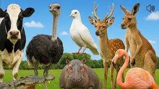 Amazing Animal Sound Collection | Cow, Crocodile, Rabbit, Kangaroo & More 🐊🦘