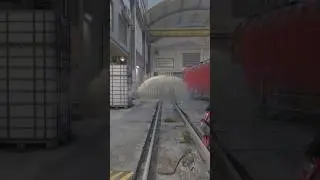 Smoke between trains on Train💨 #csgo #cs2
