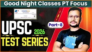 UPSC Economy Test Series ✨ | Vision IAS Test Series 2026 🔥 | Part -8 | Good Night Classes | #Upsc