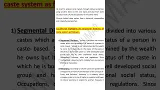 GS Ghurye :- Caste and features of caste system Notes 5th semester major##basociology ##masociology