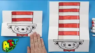How to Draw a Cat in the Hat Surprise Fold