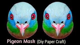 Pigeon Mask Making. Pigeon Face Mask. Pigeon Costume Diy. Bird Mask. Bird Costume. #pigeonMask