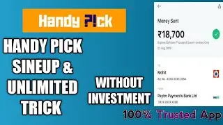 Handy pick unlimeted trick money earning app upto 10000//in telugu