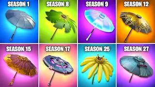 Evolution of Fortnite Victory Umbrellas (Chapter 1 Season 1 - Chapter 4 Season OG)