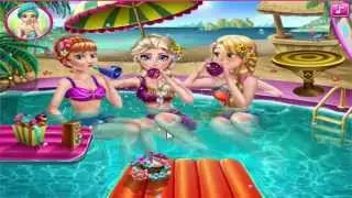 FROZEN DISNEY ELSA---Princess Pool Party----FREE KIDS GAMES