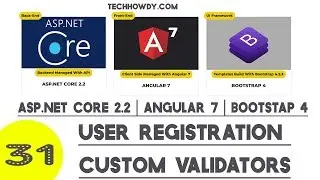 User Registration Angular 7 Application - Initializing FormControls | Custom Validations