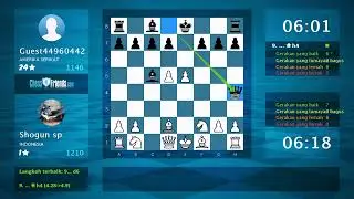 Analisis Permainan Catur: Shogun sp - Guest44960442, 1-0 (Oleh ChessFriends.com)