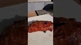 Smoked, bacon-wrapped, cheese-stuffed pork tenderloin.