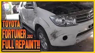 [7Days in 7Min] 9Years Old Full Repaint | Toyota 2012 Fortuner | Philippines | Car Paint