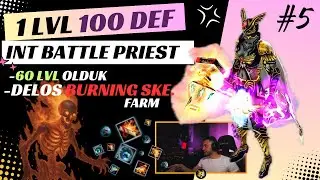 1 Level 100 Def Elit Int Battle Priest | DELOS BURNING SKELETON ve DTS | Ezik Farm | Knight Online