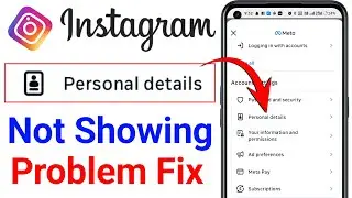 Instagram Personal Details Option Not Showing Problem | instagram personal details nahi dikh raha