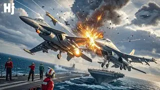 US and China Aircraft Clash in Mid Air Over Aircraft Carriers!