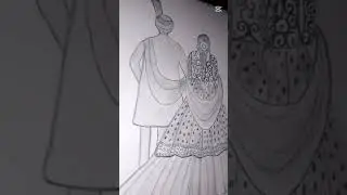 How to Draw bride and groom in behind |wedding couple drawing #calligraphy #dothingsyoudontwanttodo