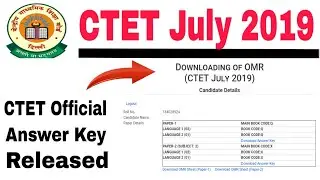 CTET Answer Key 2019, How to Download CTET Answer Key 2019.