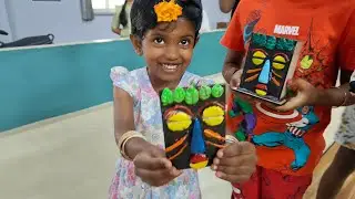 Pen holder clay Workshop in Sathyamangalam #clay #painting #paintingtutor #craft 
