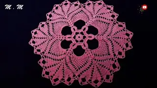TAPETE DE 24 PUNTAS TEJIDO A CROCHET PASO A PASO (PARTE 1)| MANUALIDADES MARTINA