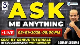 Join Gaurav Sir LIVE! Ask your CSAT questions at 8 PM! 🎓💬