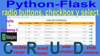 🚀💻🪱🚀Python - Flask con Mysql y Bootstrap 5, Crud con radio-buttons, check-box y select, COD 