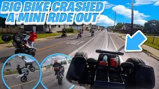 Big Bike Crashed A Mini Ride Out And Went Crazy! *FZ07 GOT WILD!*
