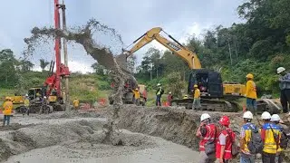 Air Sangat Banyak Keluar !!! Pengecoran Bore Pile Di Jalur Batu Jomba