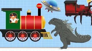 TRAIN LABO LADO vs GODZILLA vs UFO vs Choco Charles #labobricktrain #labolado #train