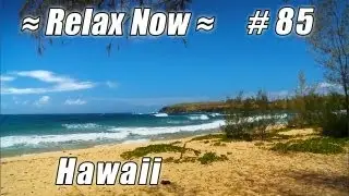 KAUAI Kawailoa Bay Beach #85 HD 1080p Beaches Ocean Waves sounds Hawaii relaxing sea shore relax