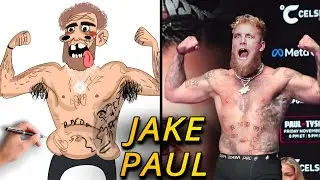 Drawing Jake Paul vs Mike Tyson: The Ultimate Boxing 😂 funny draw