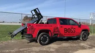 AmeriDeck Hydraulic In Bed Lift System with PowerDeck Installed in Boss Corporate Demo Truck