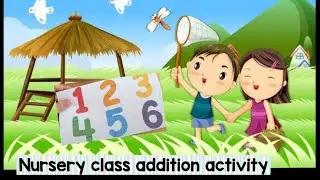 Nursery addition activity for nursery class//Usman public school#numberpoem #number #activity #art 