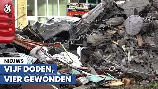 Beelden: zoekactie naar slachtoffers onder puin Den Haag gaat door