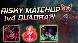 SAMIRA vs AKALI: The Riskiest Mid Matchup? (1v4 QUADRA)