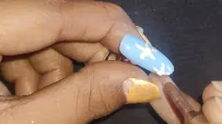 Vacation Soft Blue Long Nails Tutorial | Elegant & Easy Home Nail Design 💙✨