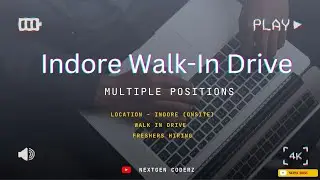 Indore Walk-In Drive | Freshers Hiring 2025  & 2026 | Multiple Companies