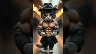Buff cats are so cool #catvideos #funny #cutecat #buffcat #stronganimals #muscles #gym #bodybuilder