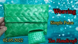 Tutorial ke 700 - Weaving Simple Purse ( Strapping Band )