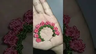 Crochet Flower Hoop Earrings || Handmade Earrings || Handmade Bala|| Flower Earrings