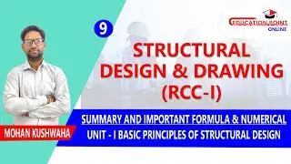 Summary | Important Formulas & Numerical | Structural Design & Drawing (RCC-I) for Civil Engg RGPV