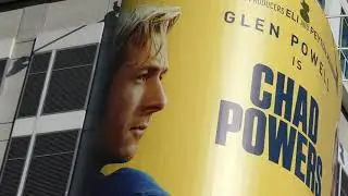 Glen Powell Chad Powers Billboard DTLA Los Angeles California USA September 30, 2025
