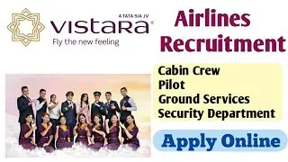Vistara Airlines Nov 2019 Cabin Crew, Polit , Ground staff Job Vacancy | Airport Airlines Jobs