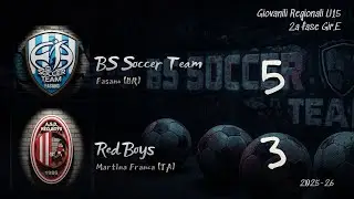 BS Soccer Team FASANO - Red Boys - Giovanili Regionali PUGLIA U15- 2a fase Gir.E