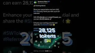 earn 500 $SW Token per referral from Sunwaves Token! | #SunwavesToken #sw #sunwaves