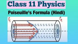 Poiseuille's Formula (Hindi) | Class 11 Physics